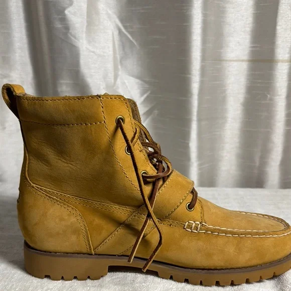 Polo by Ralph Lauren Tan Leather Boots Men's Size 9 - Picture 10 of 14